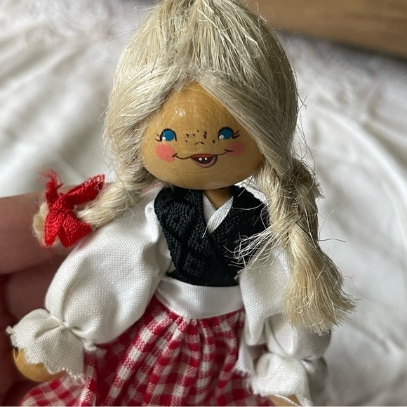 Resi Prosel West Germany Mini Dolls Girl Boy Handcrafted Christmas Wooden - Picture 9 of 14